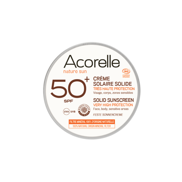 Crème Solaire Solide SPF50+ BIO Certifiée 30g