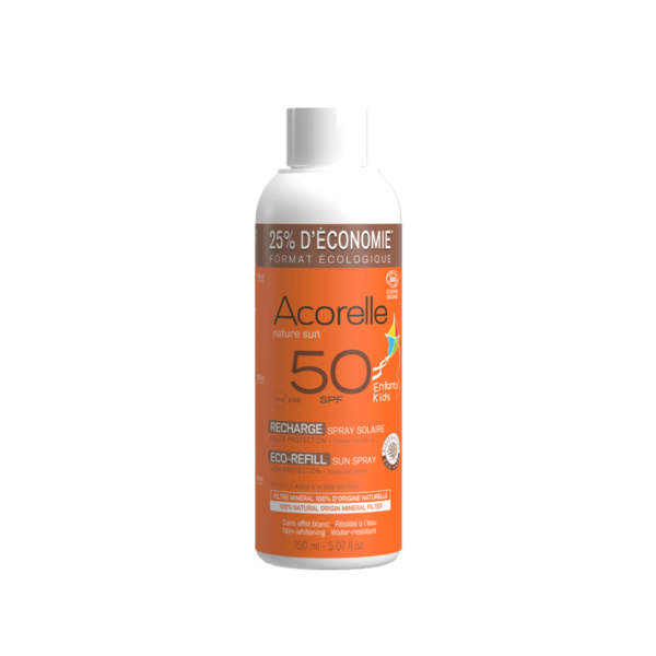 Éco-Recharge Spray Solaire Enfants SPF50 BIO Certifiée 150ml